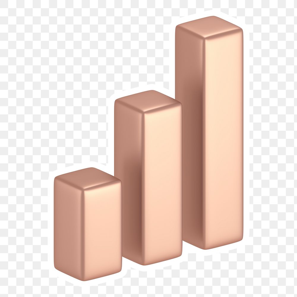 Bar charts  png sticker, transparent background