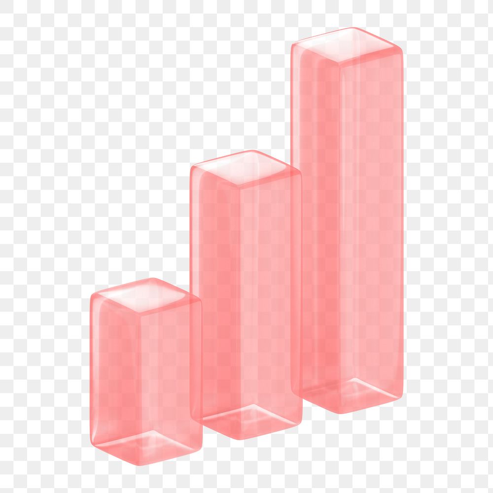 Bar charts icon  png sticker, transparent background