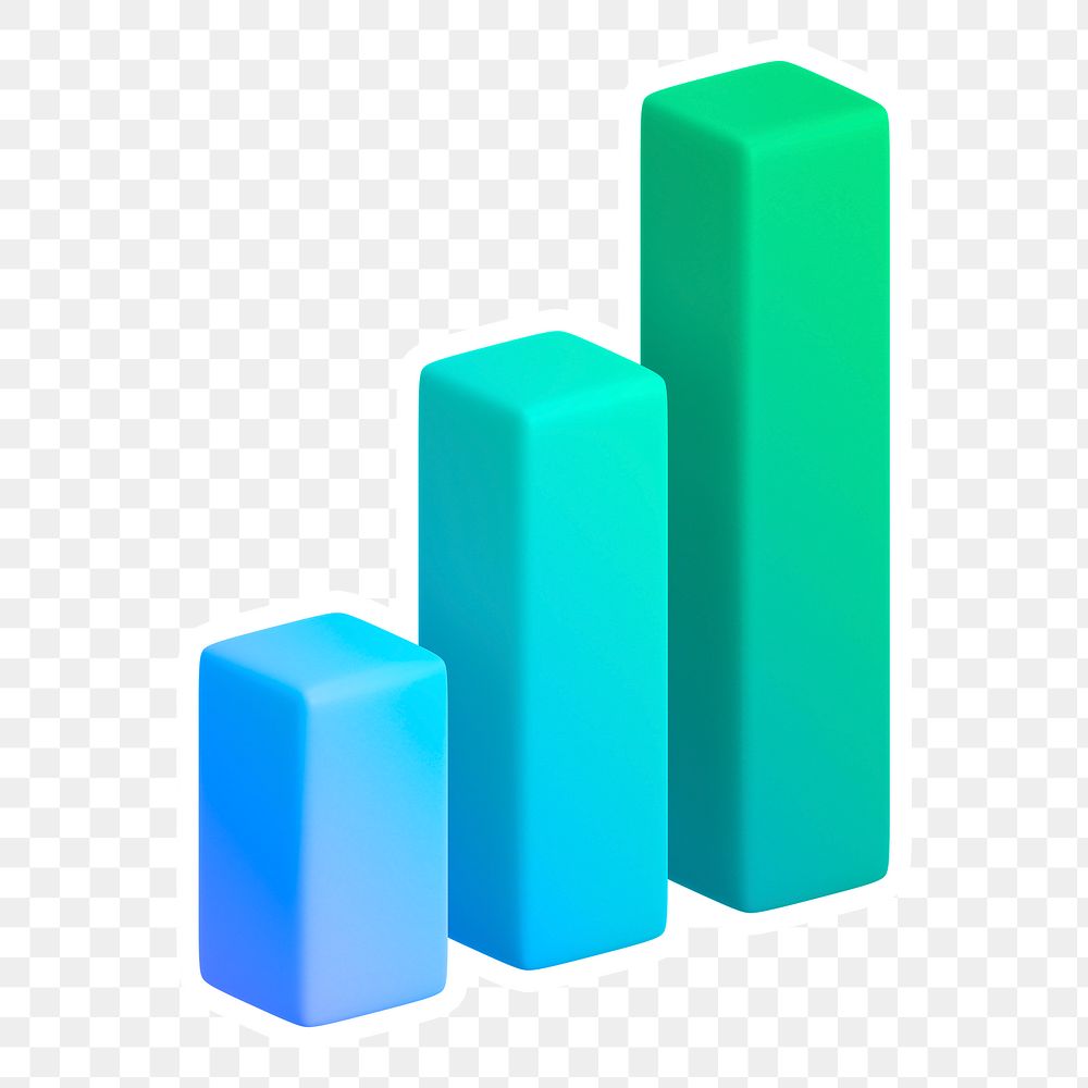 Bar charts  png sticker, transparent background