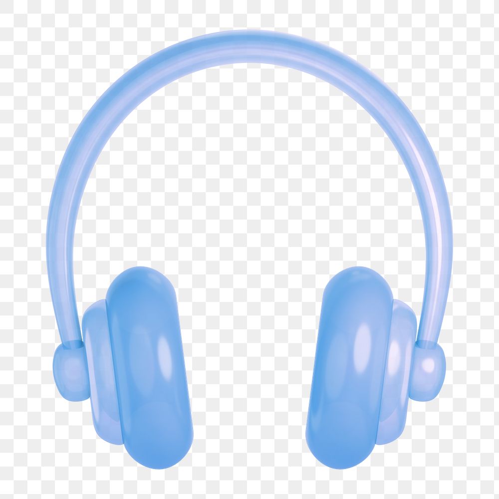 Headphones, music icon  png sticker, transparent background
