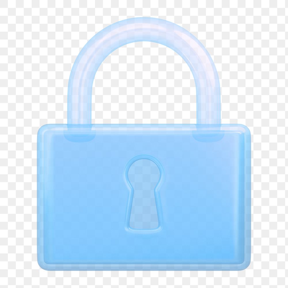Lock icon  png sticker, transparent background