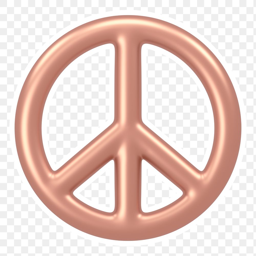 Peace symbol  png sticker, transparent background