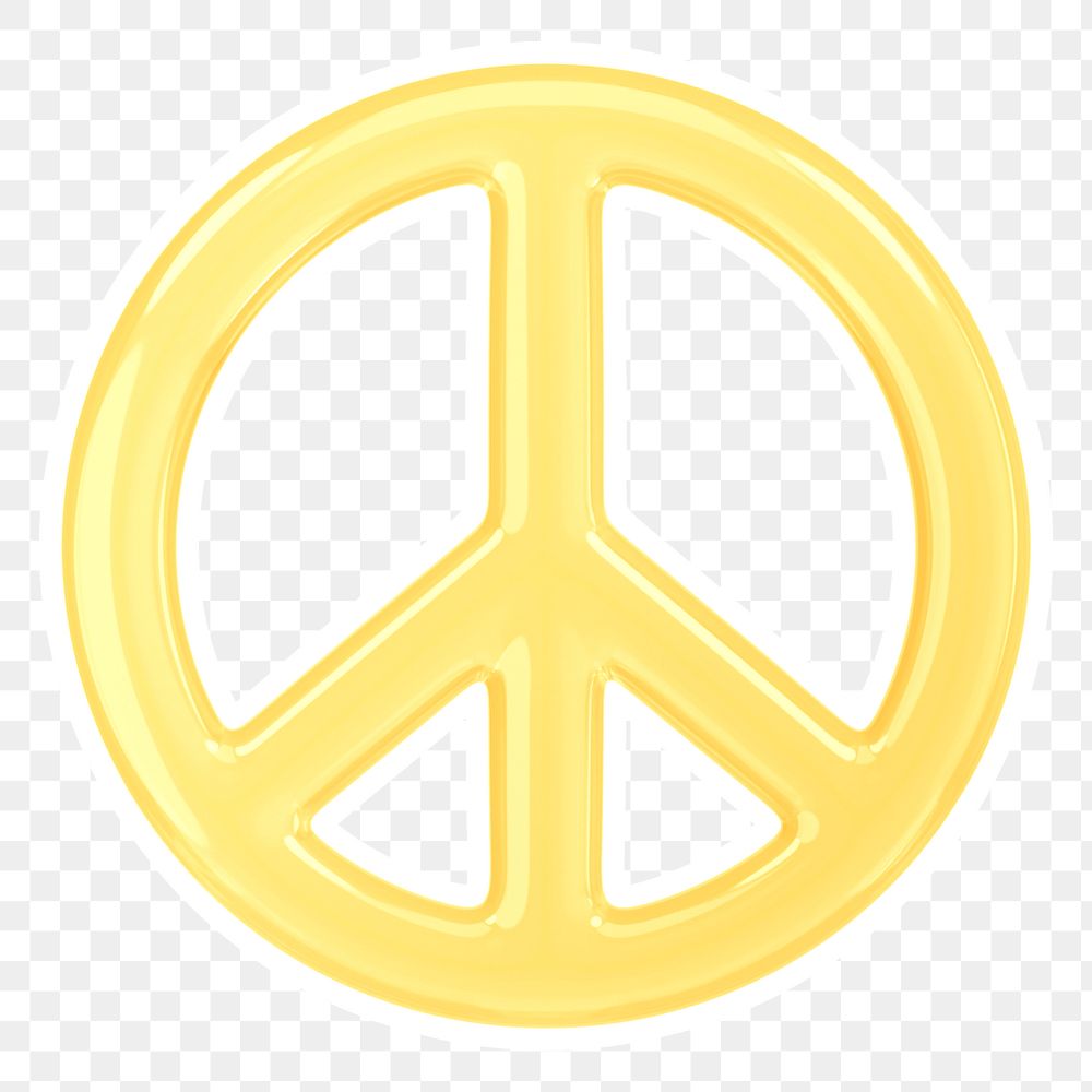 Peace symbol  png sticker, transparent background