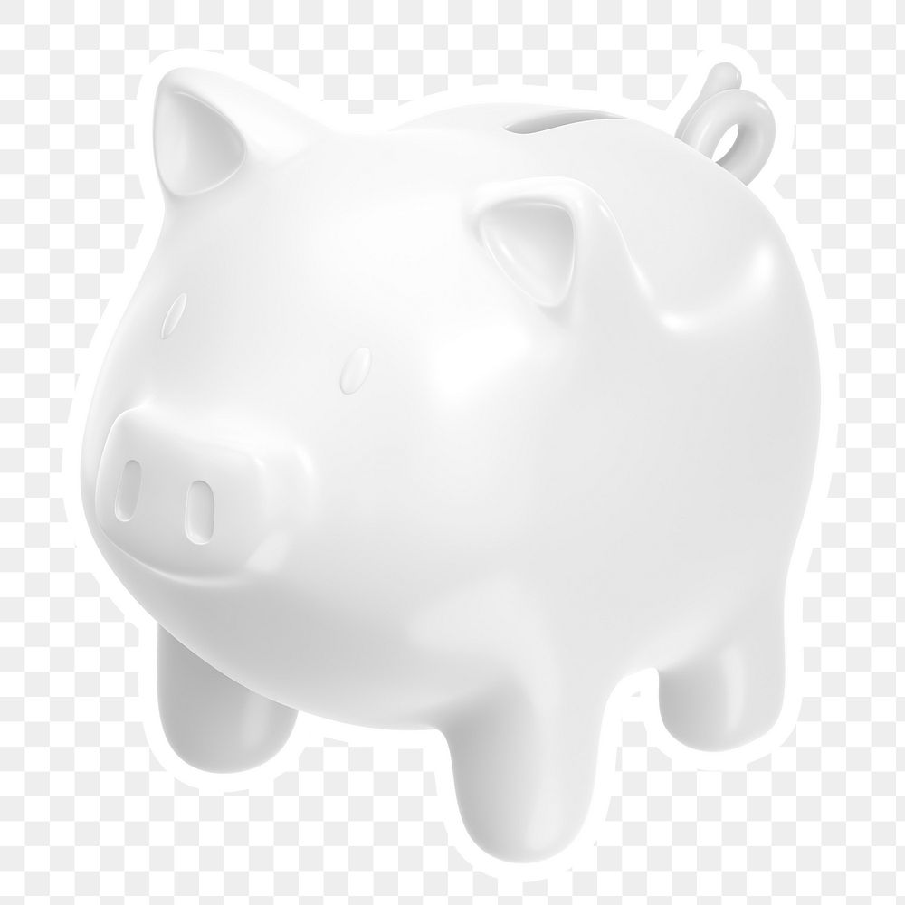 Piggy bank  png sticker, transparent background