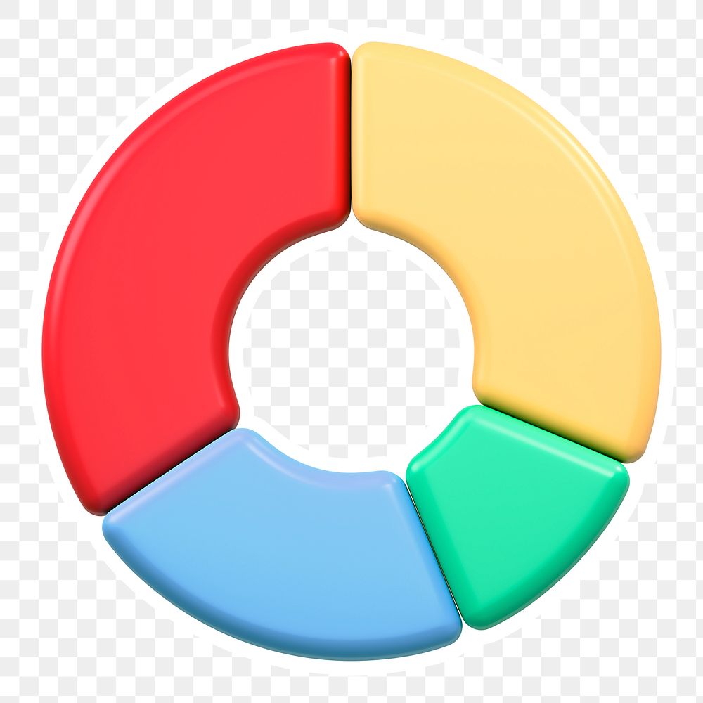 Pie chart  png sticker, transparent background