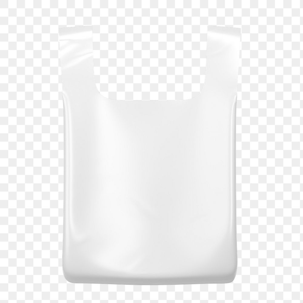 Plastic bag icon  png sticker, 3D minimal illustration, transparent background
