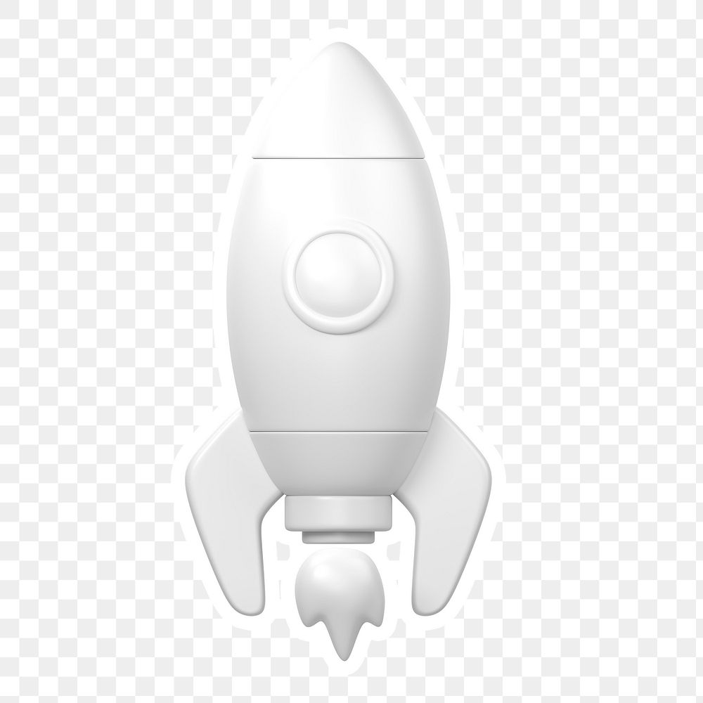 Launching rocket  png sticker, transparent background