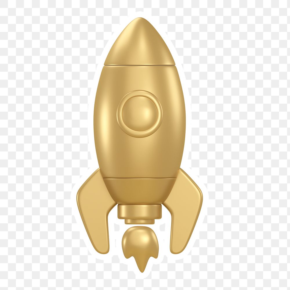 Launching rocket  png sticker, transparent background