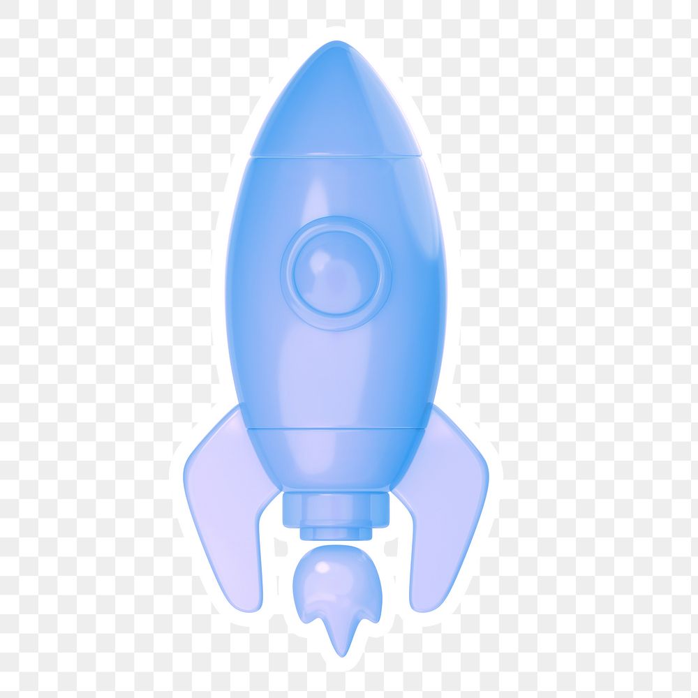 Launching rocket  png sticker, transparent background