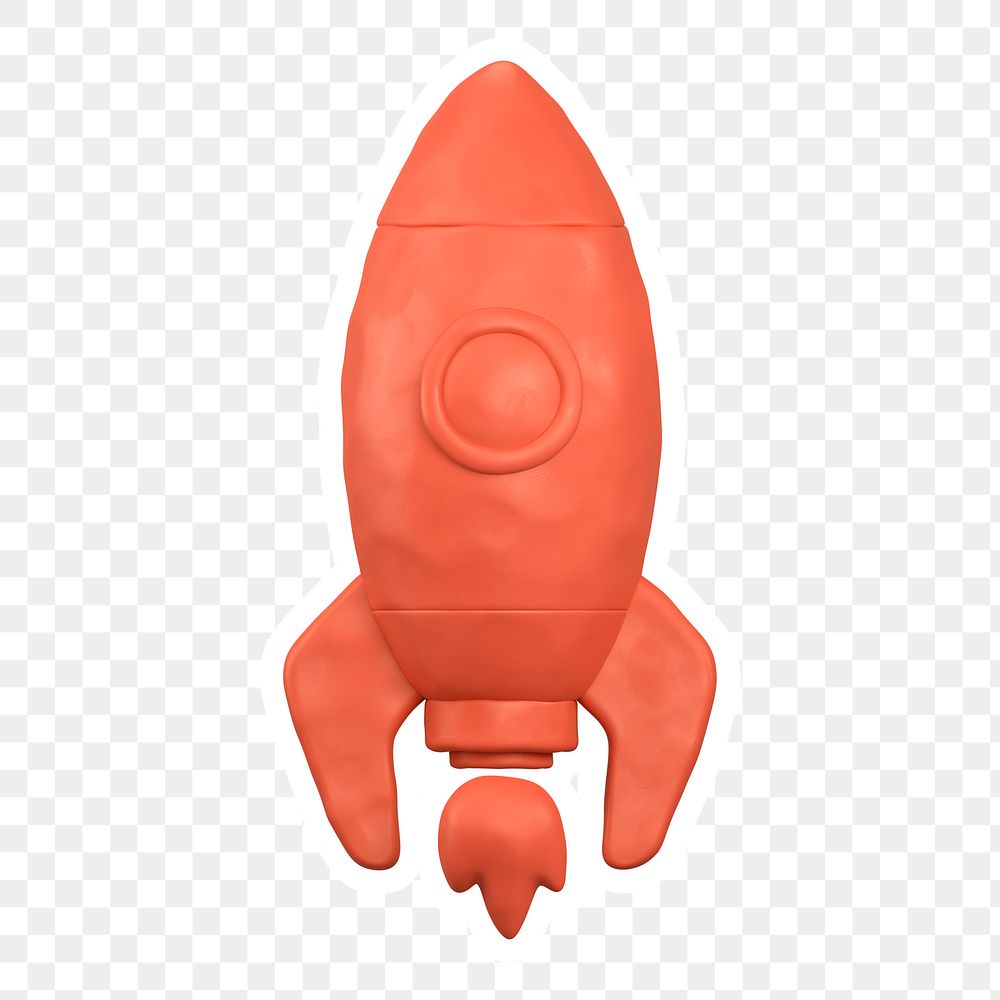 Launching rocket  png sticker, transparent background