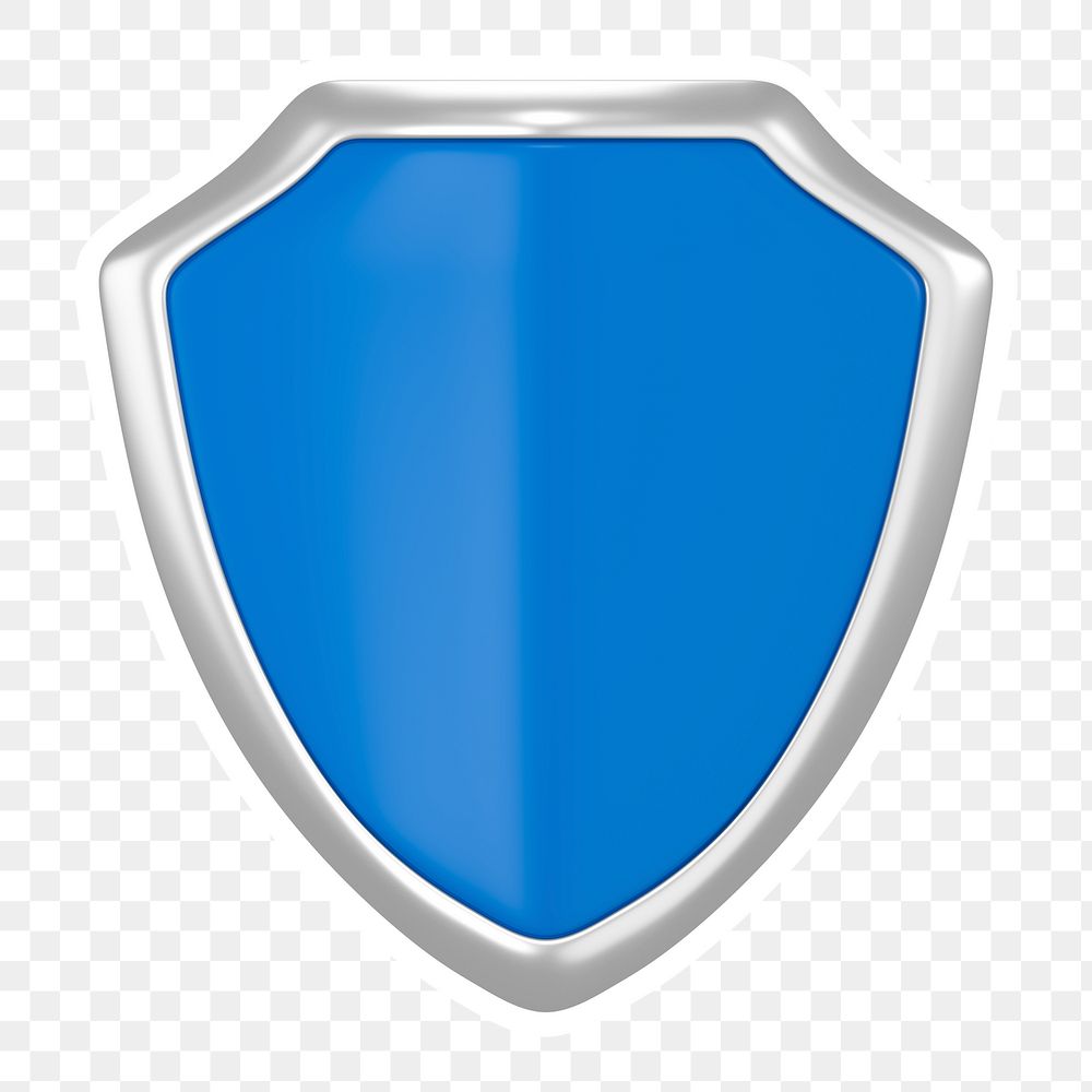 Blue shield  png sticker, transparent background