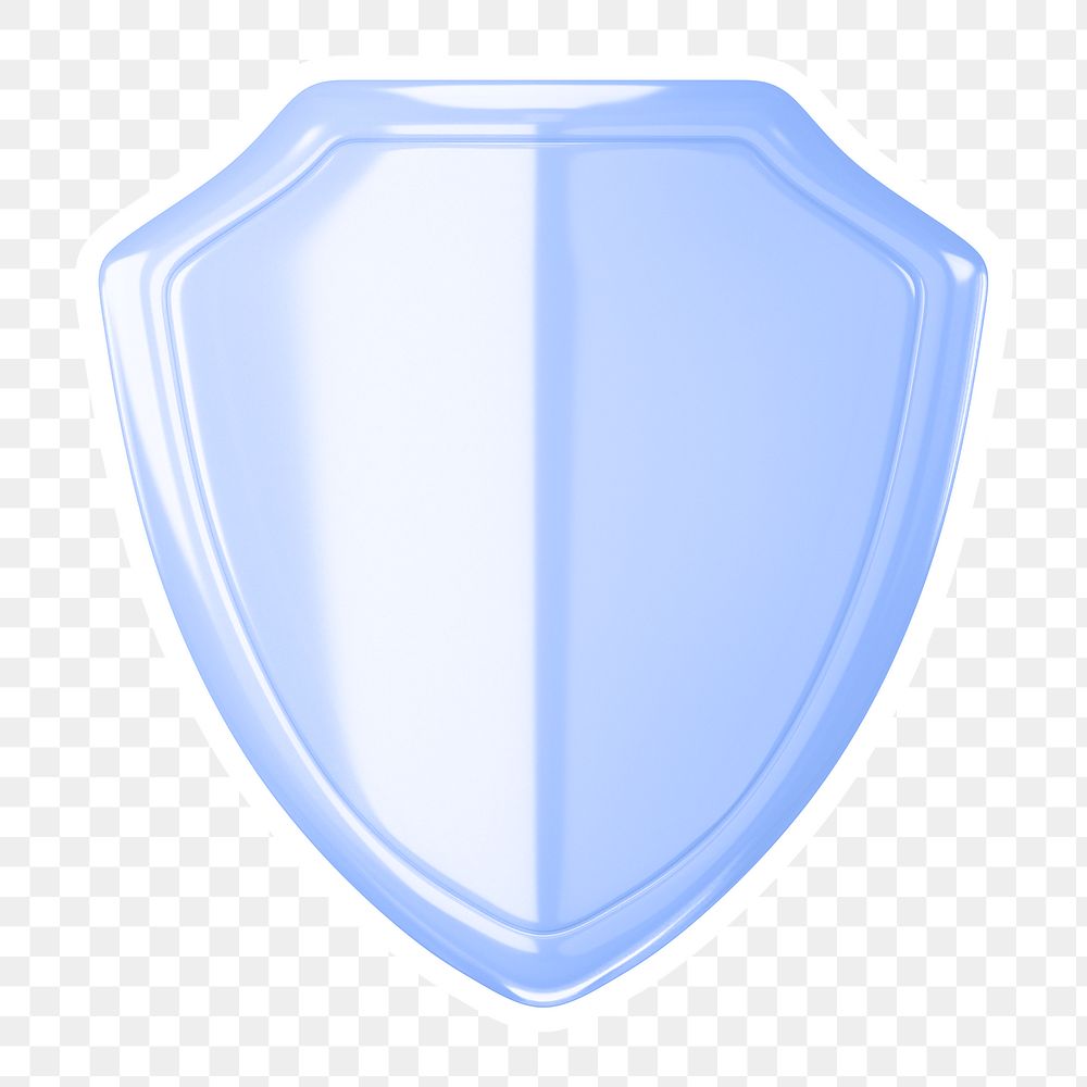 Blue shield  png sticker, transparent background