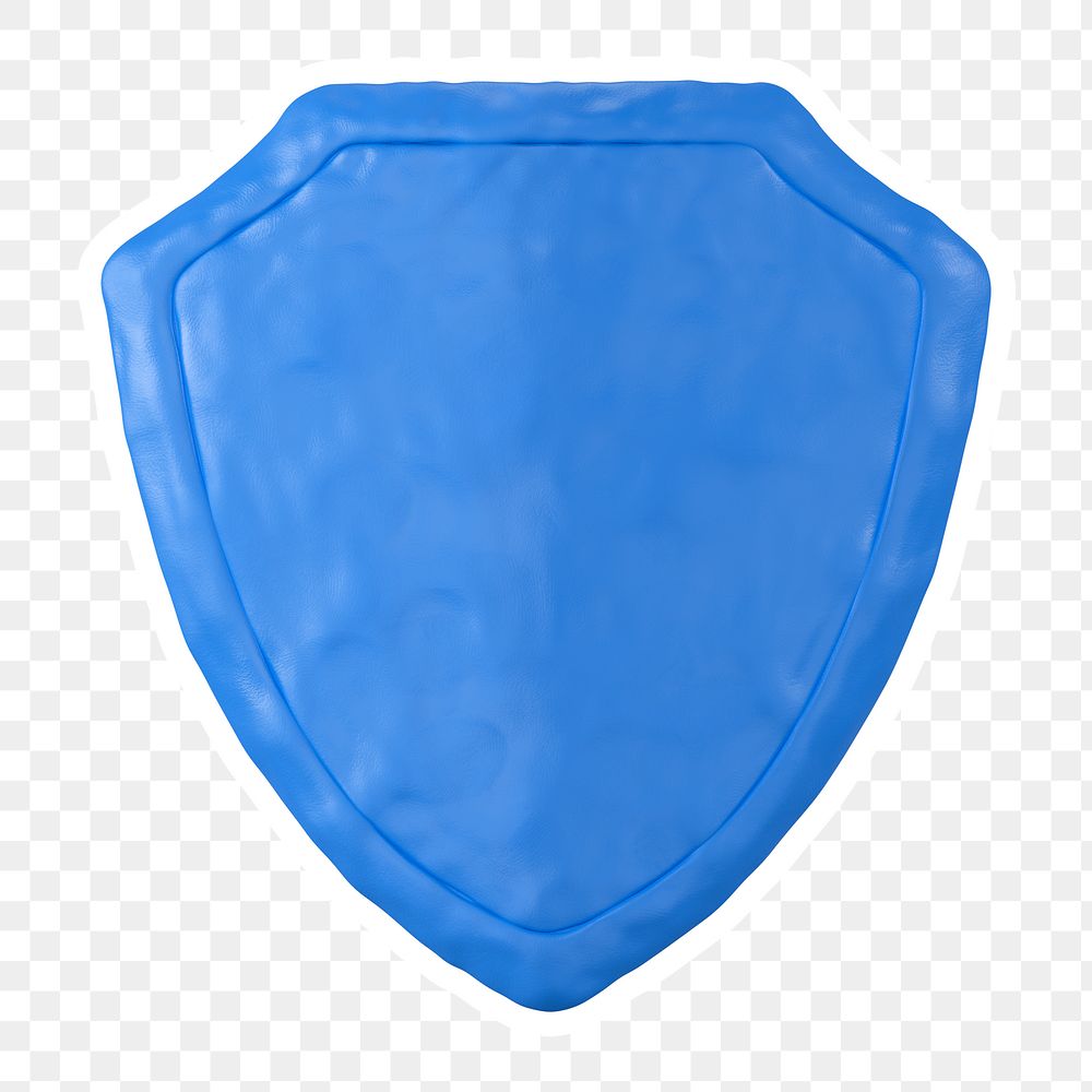 Blue shield  png sticker, transparent background
