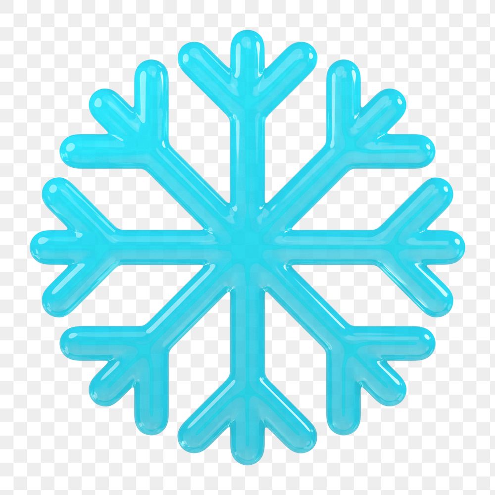 Snowflake icon  png sticker, transparent background