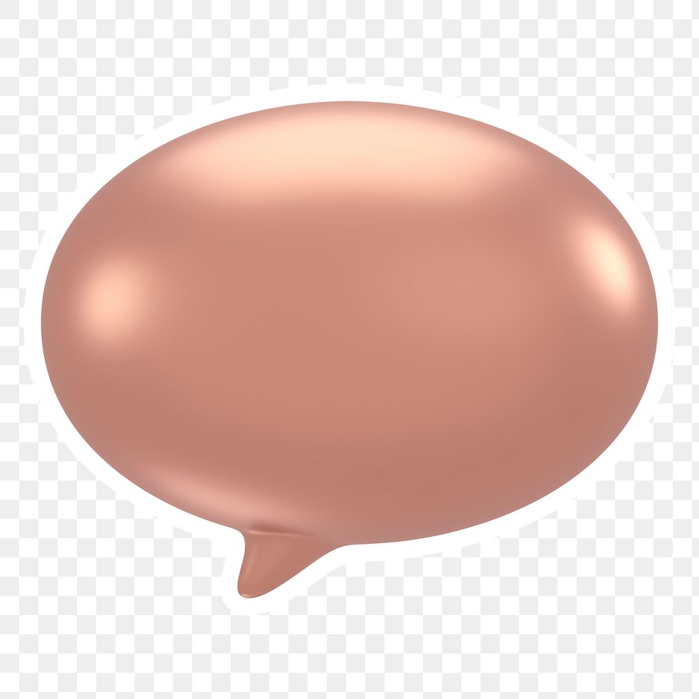 Pink speech bubble  png sticker, transparent background