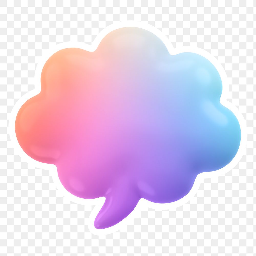 Speech bubble  png sticker, transparent background