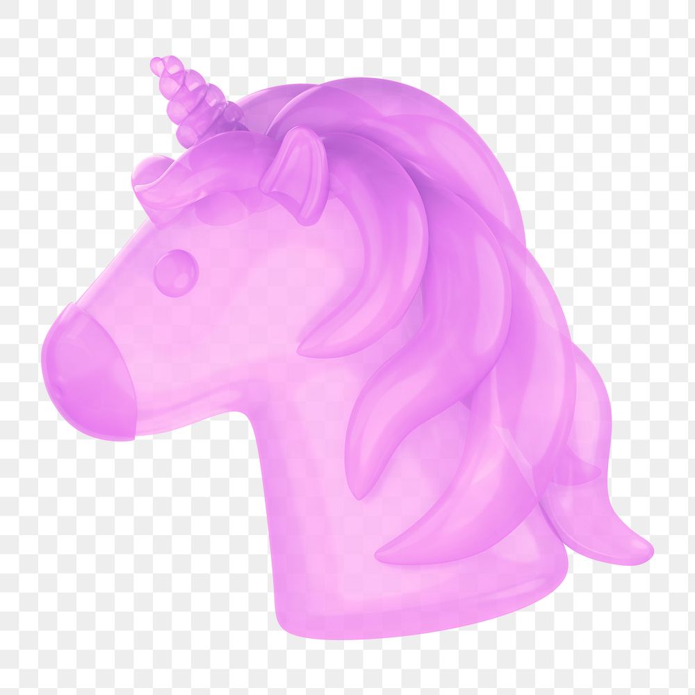 Unicorn icon  png sticker, transparent background