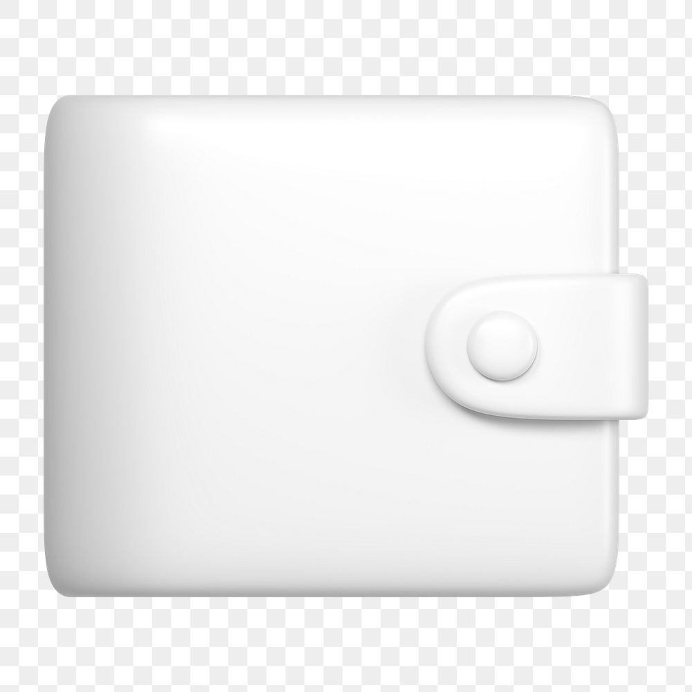 Wallet icon  png sticker, 3D minimal illustration, transparent background