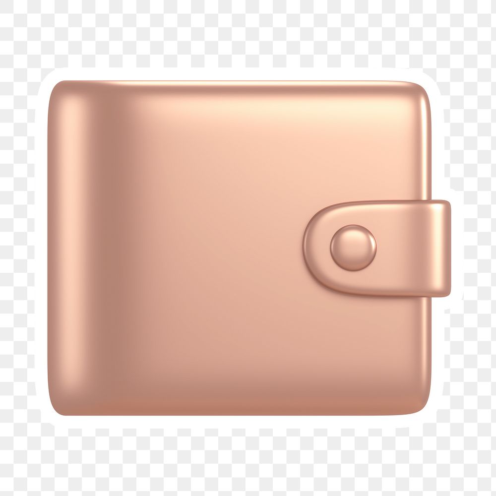 Pink wallet  png sticker, transparent background