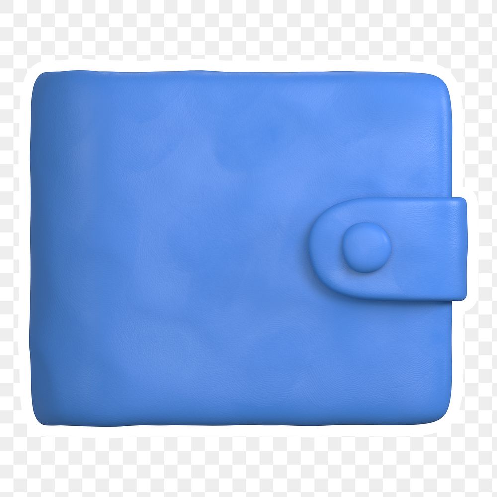 Blue wallet  png sticker, transparent background