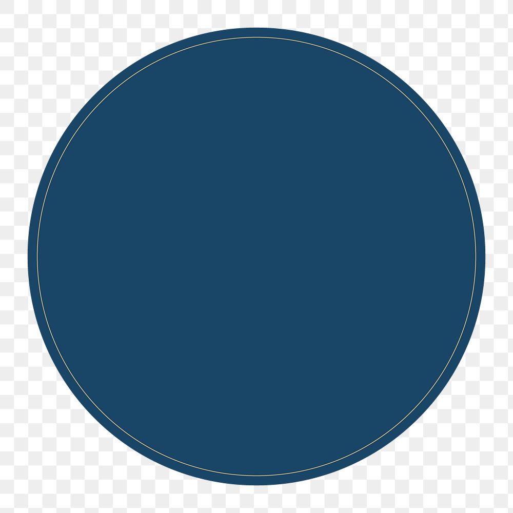 Blue circle png badge sticker, transparent background