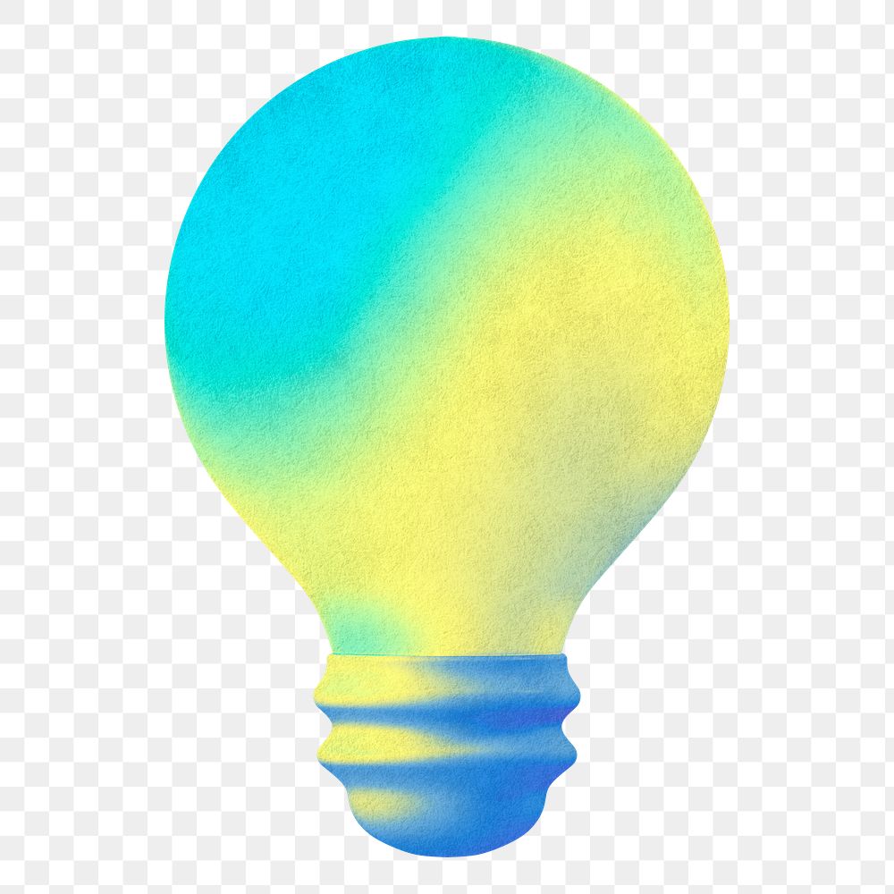 Aesthetic light bulb png sticker, transparent background