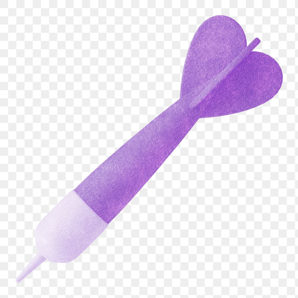 Purple dart png sticker, transparent background