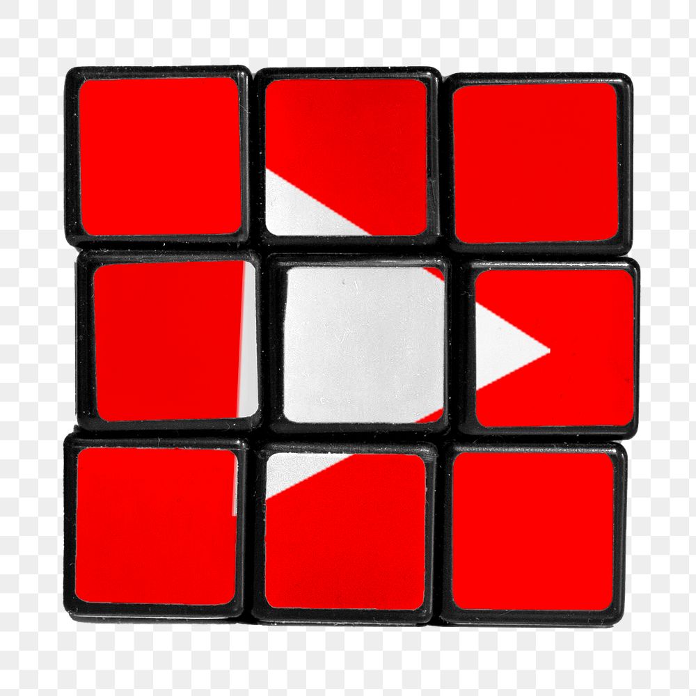 Youtube icon png, puzzle cube design. 6 JULY 2022 - BANGKOK, THAILAND