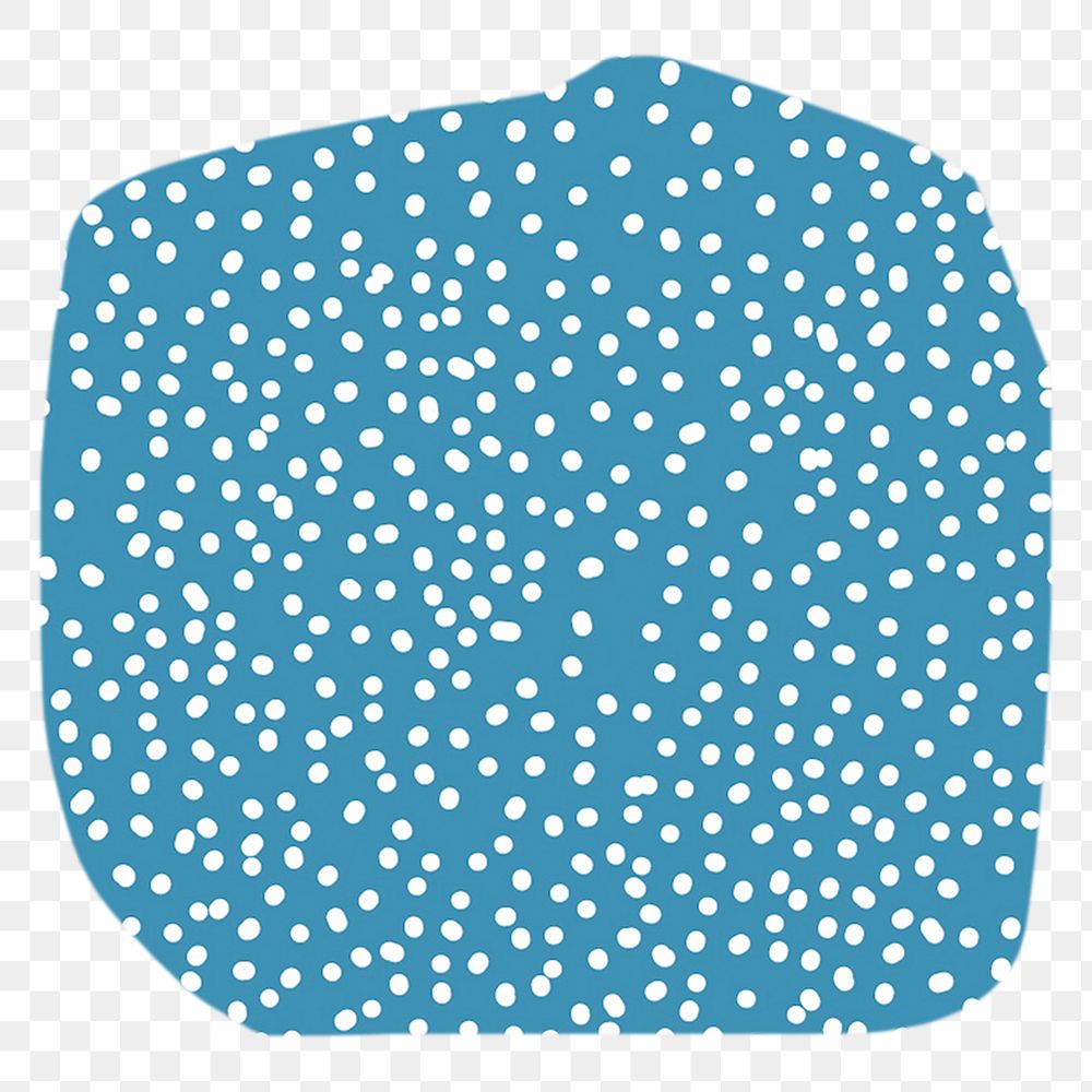 Abstract shape png sticker, dots pattern design, transparent background