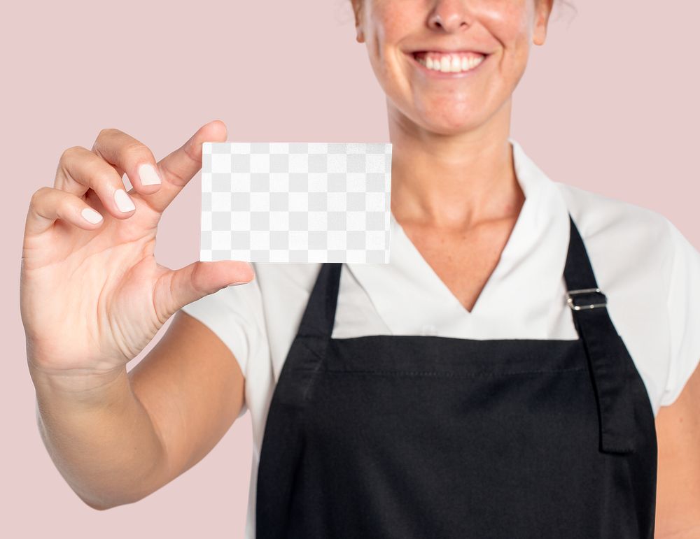 Business card png mockup, editable transparent design