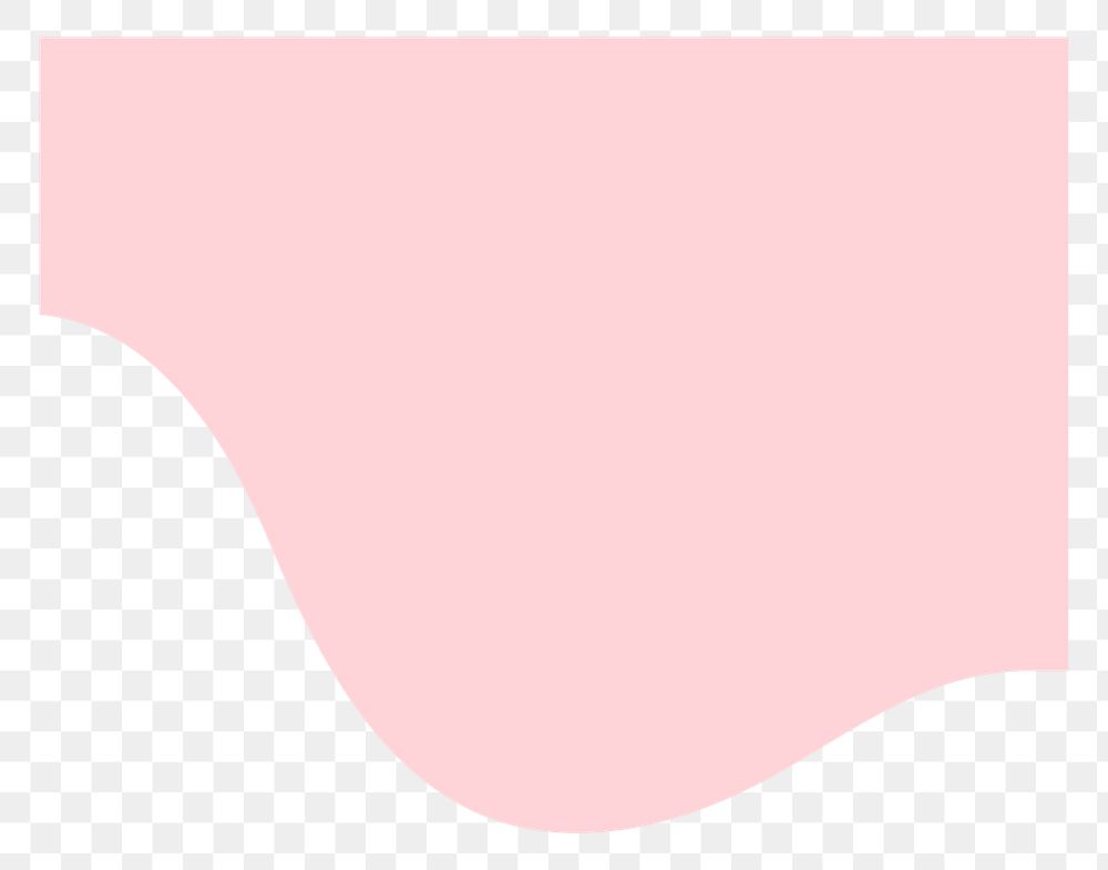 Pink wavy png border sticker, aesthetic design, transparent background