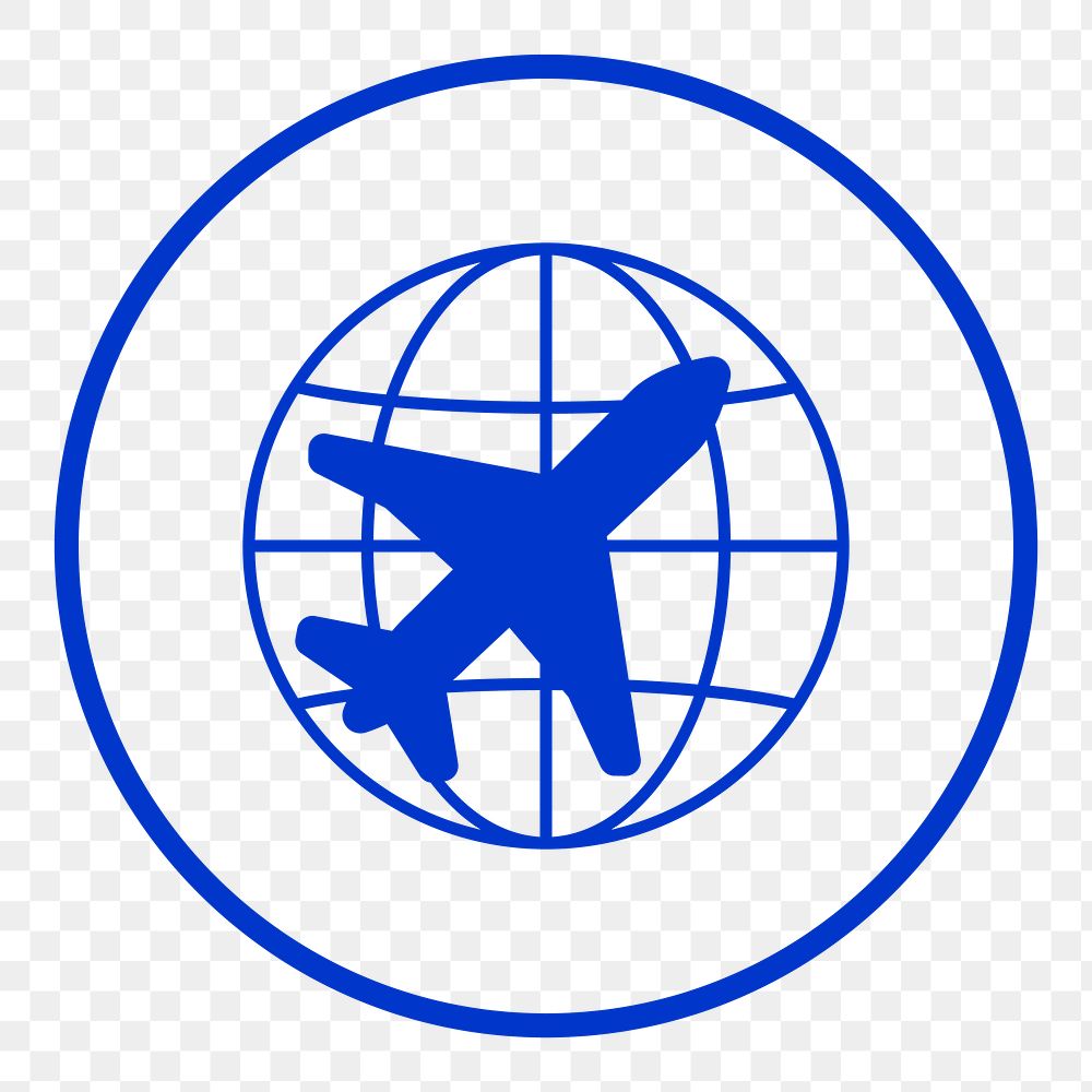 International travel icon png sticker, transparent background