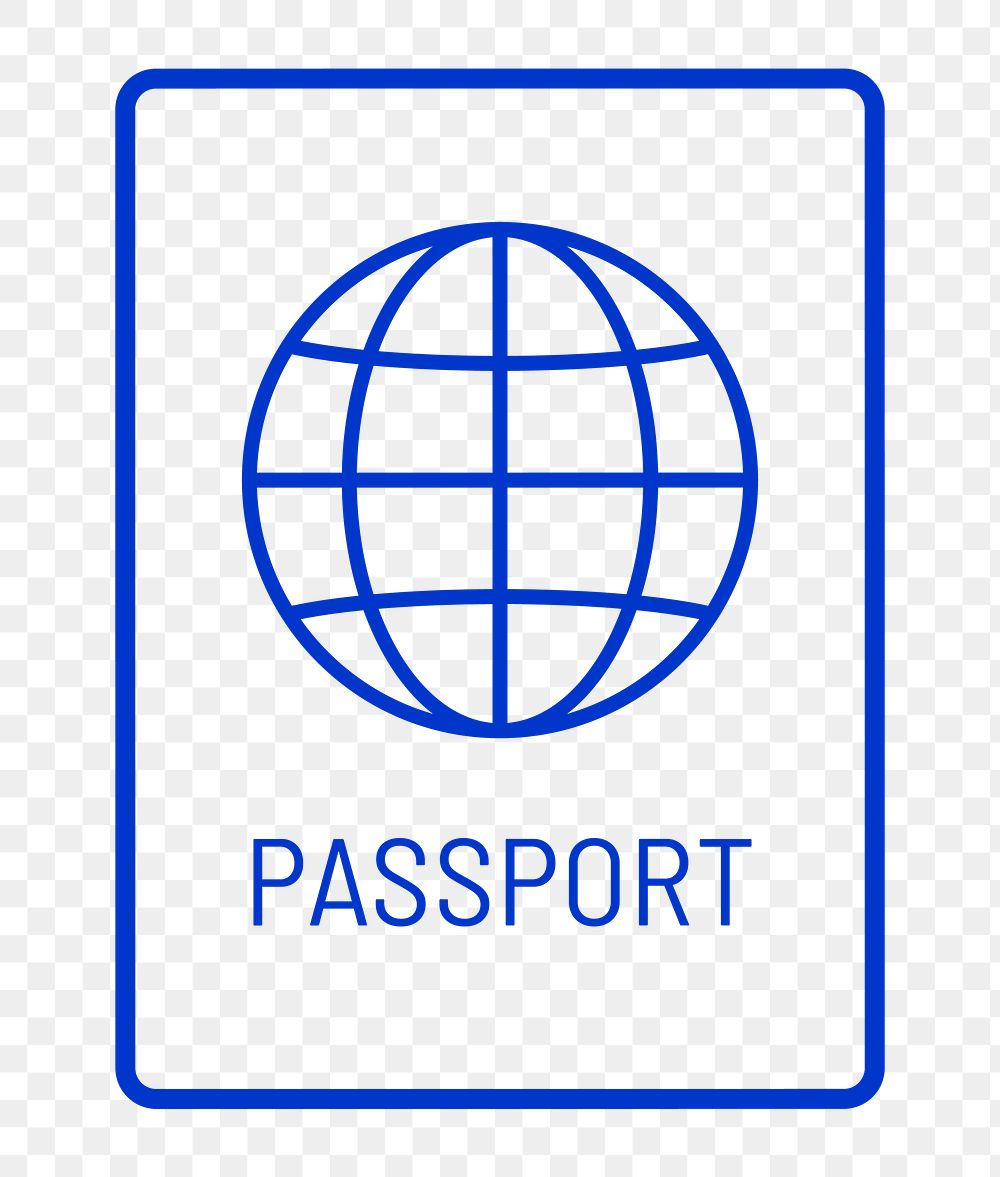 Passport icon png sticker, transparent background