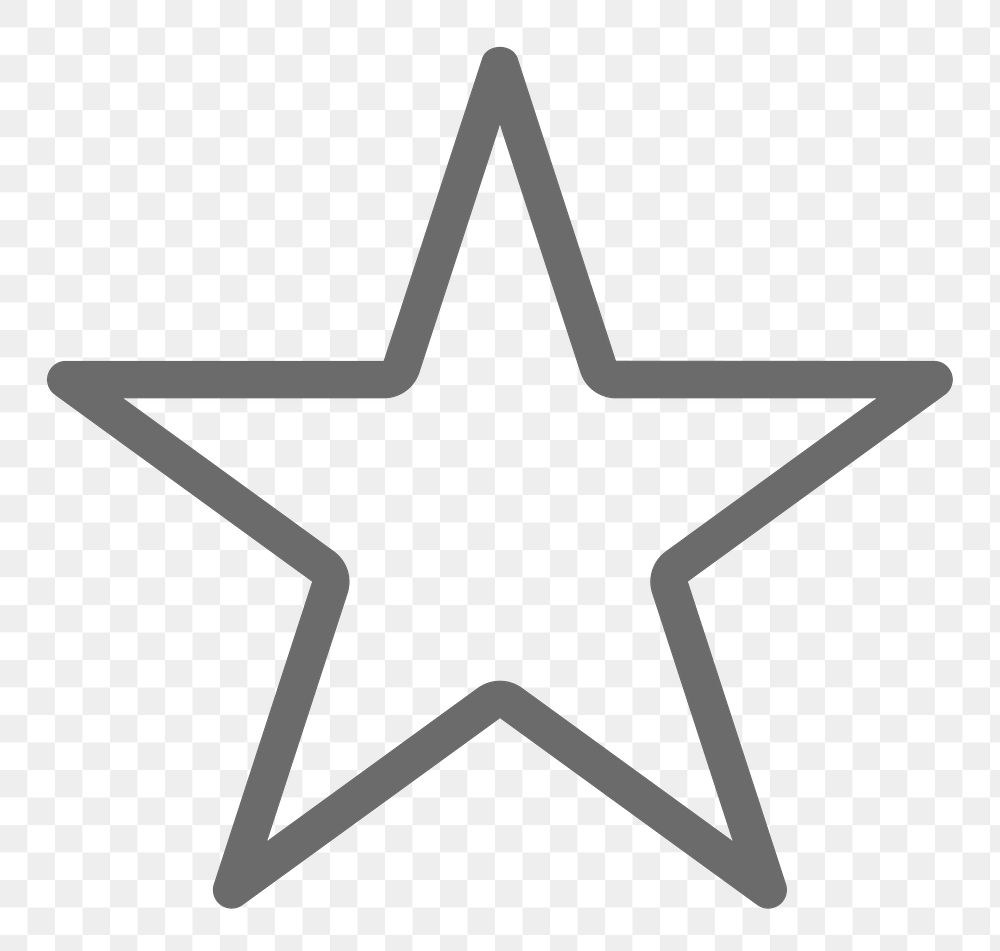 Star ranking icon png sticker, transparent background