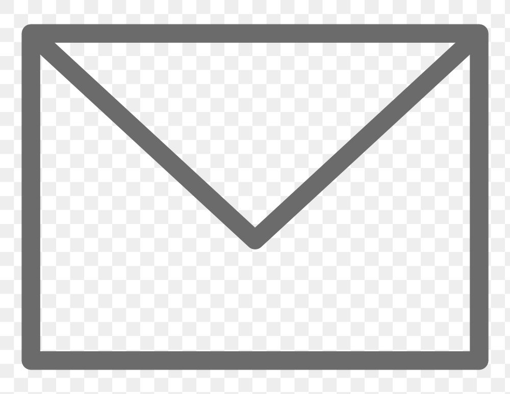 Email, envelope icon png sticker, transparent background