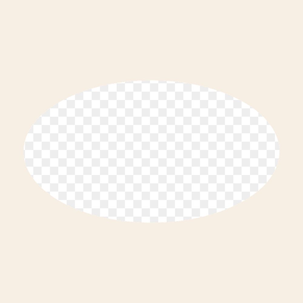 Pastel oval png frame, transparent design space