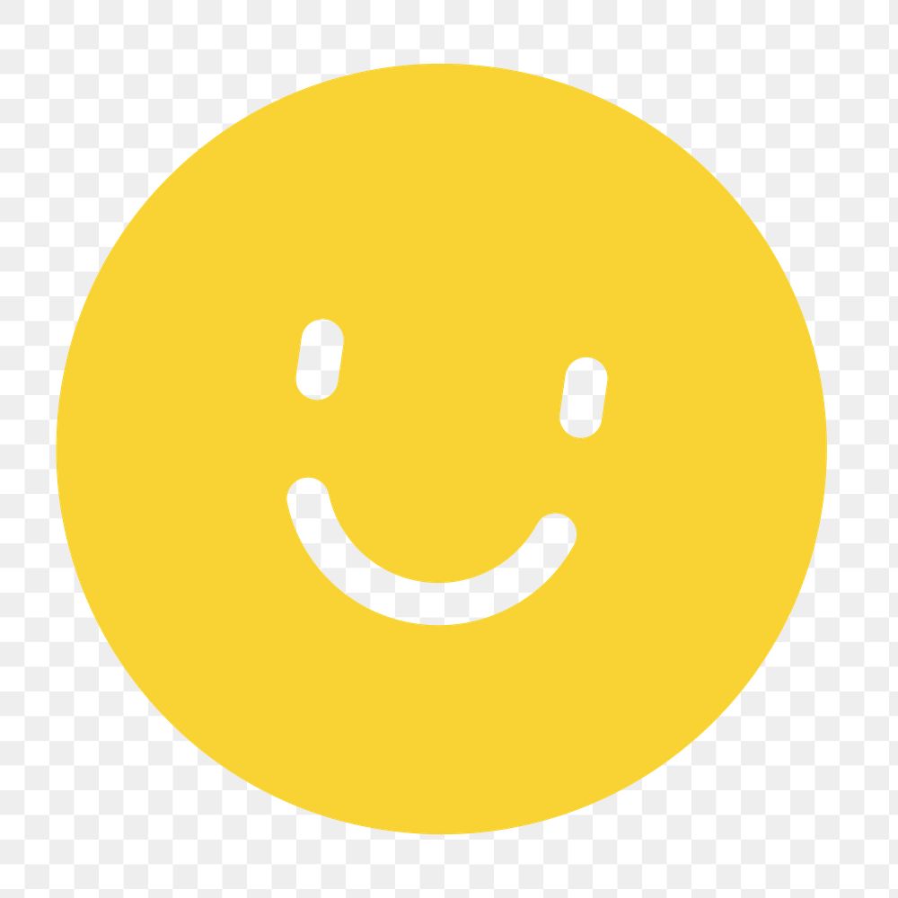 Smiling face png sticker, cute emoticon, transparent background