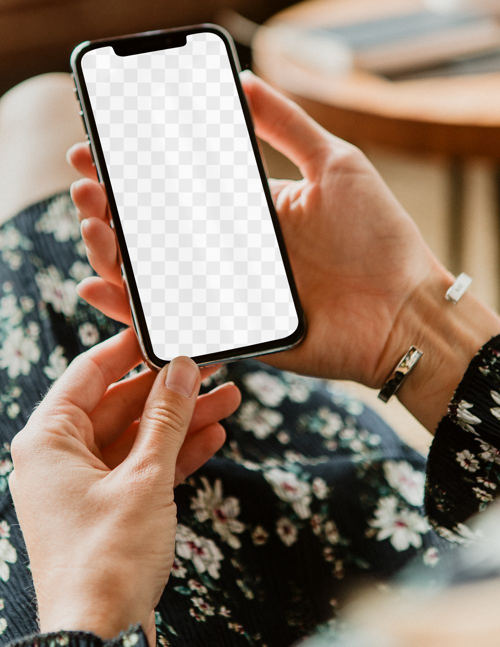 Phone screen png mockup, digital device, transparent design