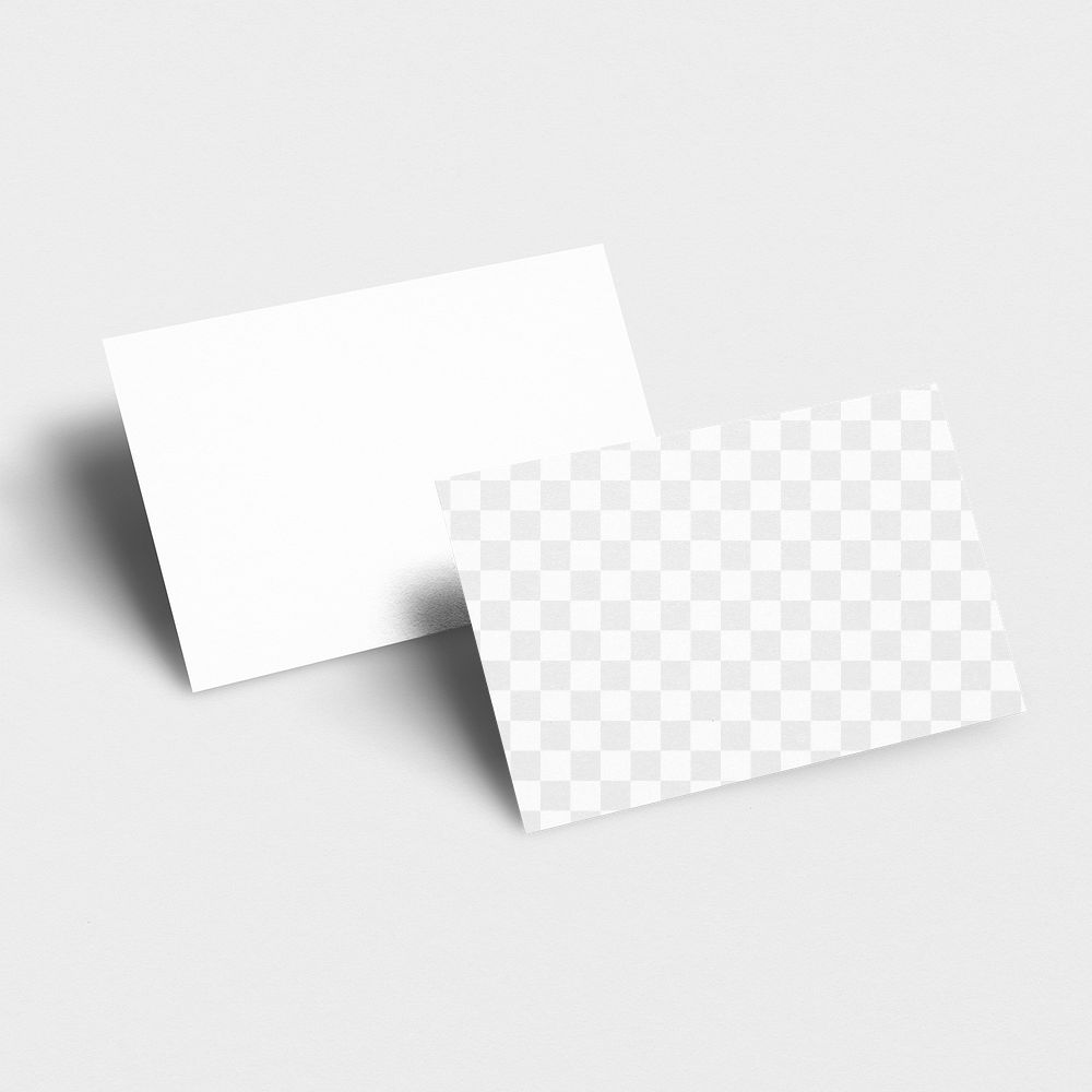 Business card png mockup, transparent design