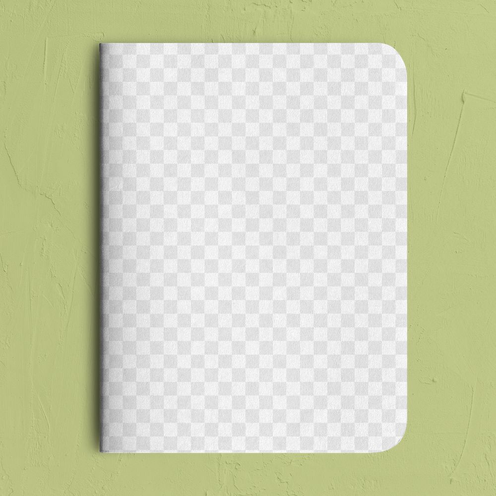 Journal cover png mockup, transparent design