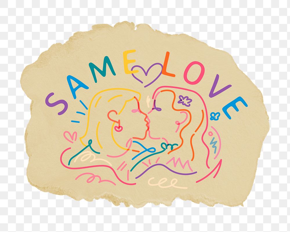 Same love png sticker, transparent background