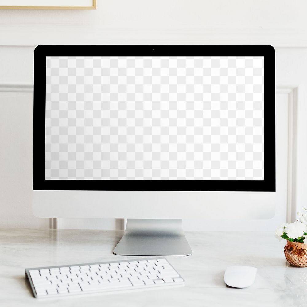 Computer screen  png mockup, transparent design 