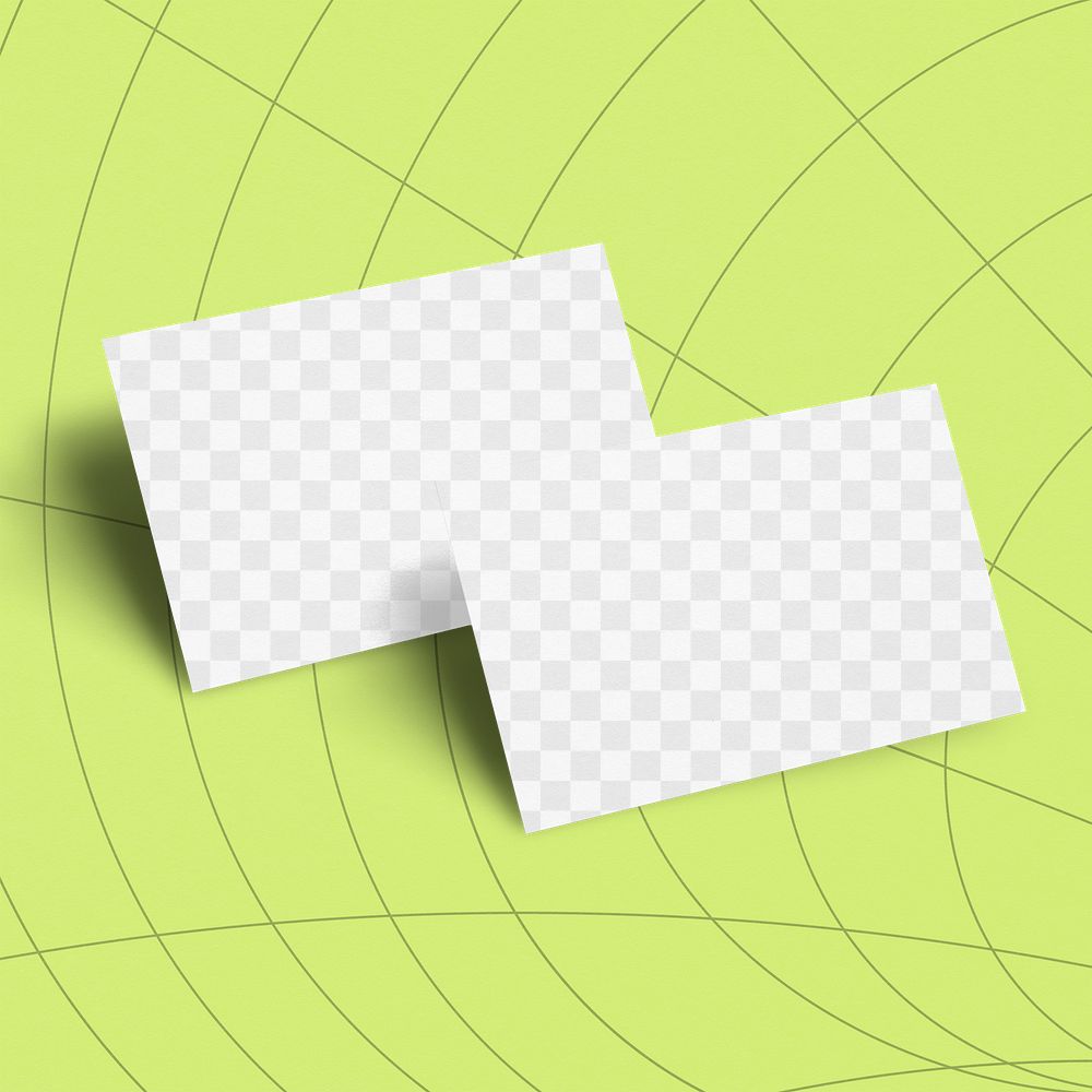 Business card png transparent mockup