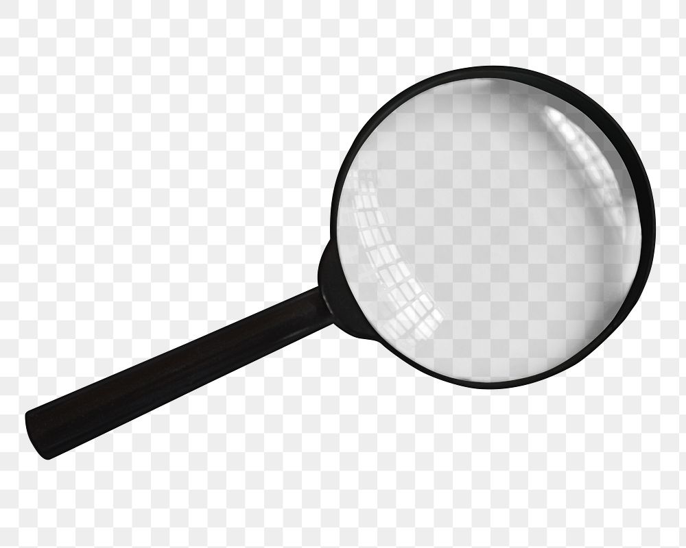 Magnifying glass png sticker, transparent background