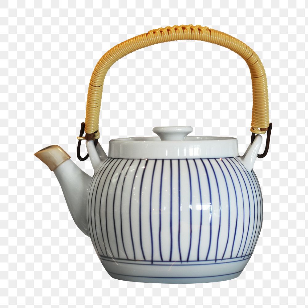 Antique teapot png sticker, transparent background