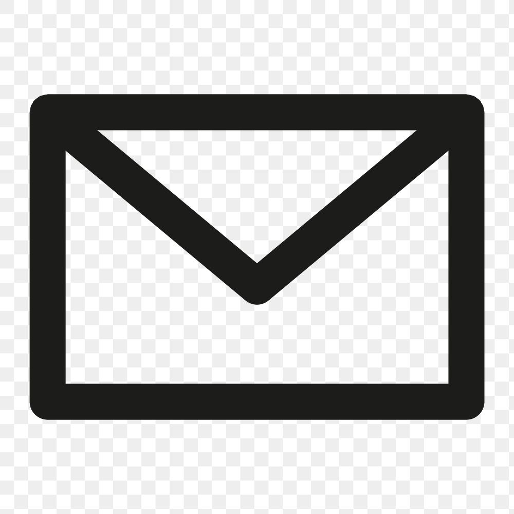 Email icon png sticker, transparent background