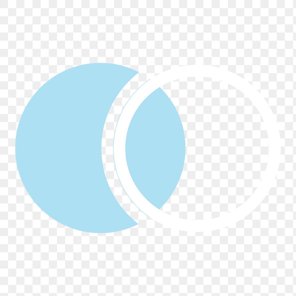 Double circles png sticker, transparent background