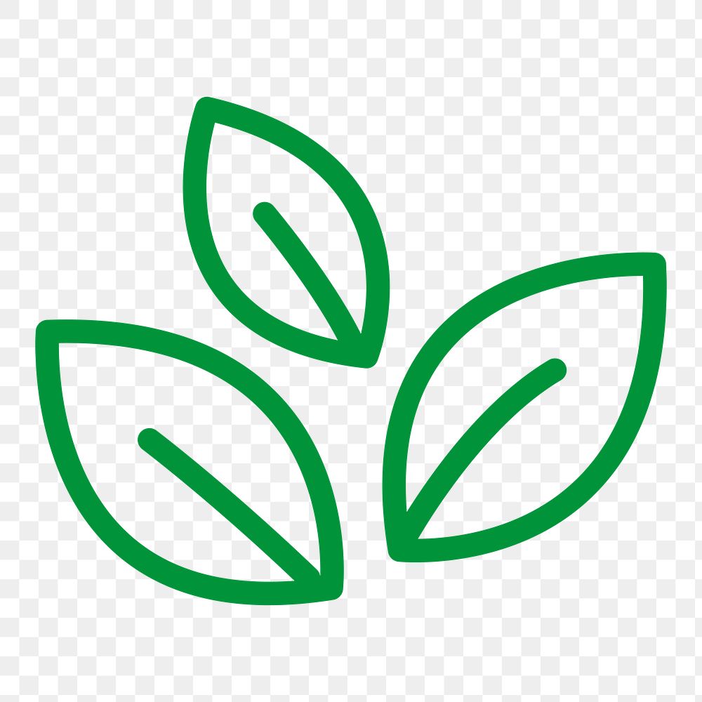 Leaves icon png sticker, transparent background