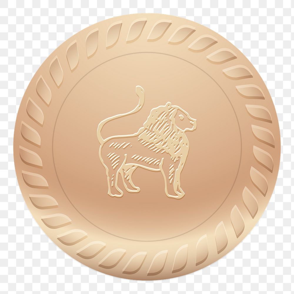 Gold badge png logo sticker, journal collage element on transparent background