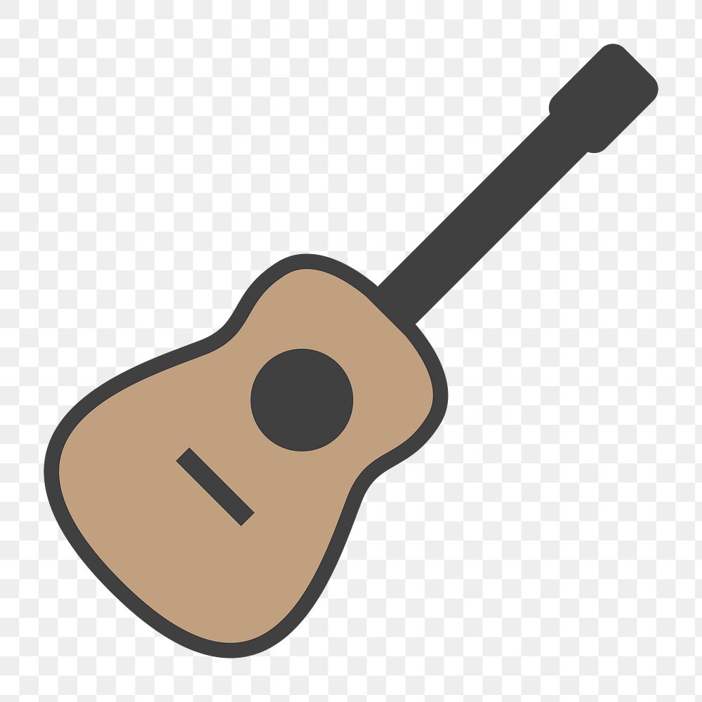 Classical guitar png music icon sticker, transparent background